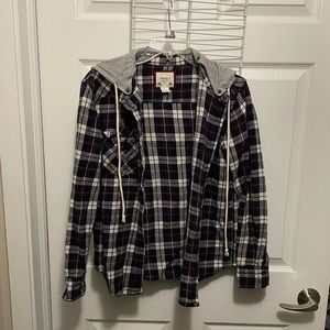 Forever 21 flannel with removable hood
